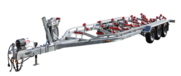 Nine Metre Tri-Axle Boat Trailer With Rollers